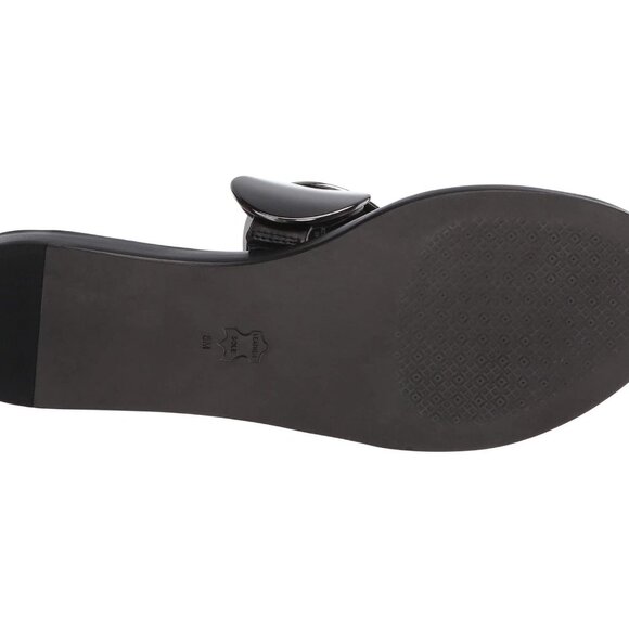 TORY BURCH  $348 Patos Multi-Disk Sandal Black Two Tone Metal Silver - Picture 9 of 13